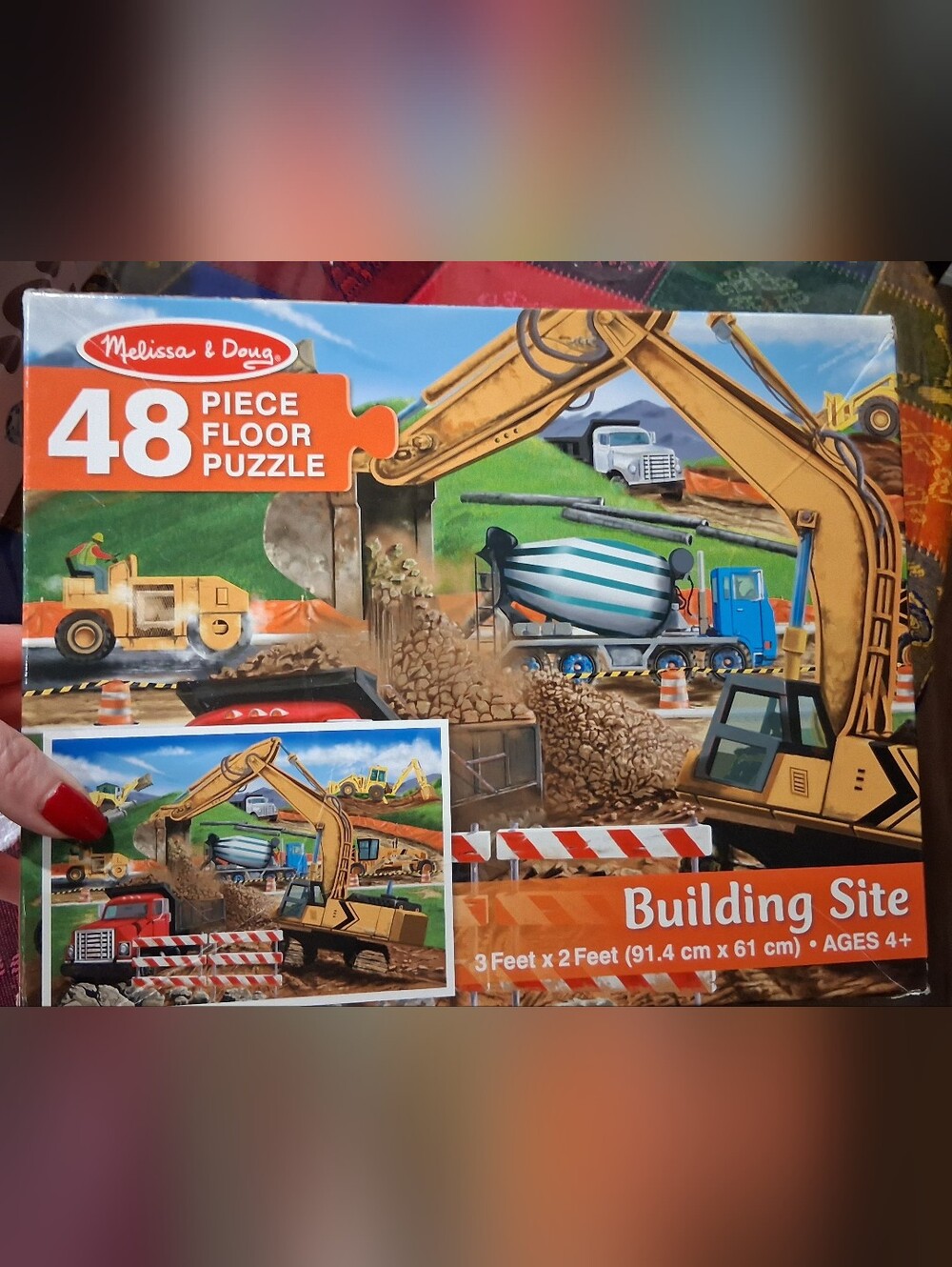 48 Piece Melissa & Doug Construction Digger Building Site Floor Puzzle